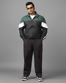 Shop Men's Green & Black Color Block Plus Size Windcheater Jacket-Full