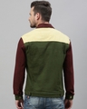 Shop Men's Green Color Block Slim Fit Jacket-Design