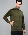 Shop Men's Green Color Block Slim Fit Jacket-Design