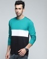 Shop Men's Green Colourblocked T-shirt