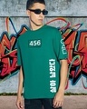 Shop Men's Green Contestants Graphic Printed Oversized T-shirt-Front