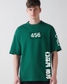 Shop Men's Green Contestants Graphic Printed Oversized T-shirt-Front