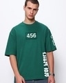 Shop Men's Green Contestants Graphic Printed Super Loose Fit T-shirt-Front