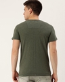Shop Men's Olive Self Design Cotton T-shirt-Design