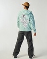 Shop Men's Green Donald Duck Graphic Printed Oversized Plus Size Hoodies-Full