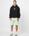 Shop Men's Green Embroidered Shorts-Full