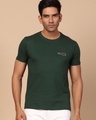 Shop Men's Green Embroidered T-shirt-Front