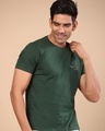 Shop Men's Green Embroidered T-shirt-Design