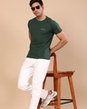 Shop Men's Green Embroidered T-shirt