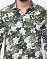 Shop Men's Green Floral Printed Slim Fit Shirt