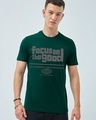 Shop Men's Green Focus Typography T-shirt-Front