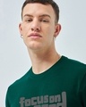 Shop Men's Green Focus Typography T-shirt
