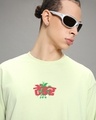 Shop Men's Fog Green Coconut Graphic Printed Oversized T-shirt