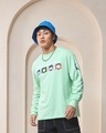 Shop Men's Green Friends Quotes Graphic Printed Oversized T-shirt-Front