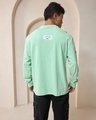 Shop Men's Green Friends Quotes Graphic Printed Oversized T-shirt-Full