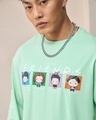 Shop Men's Green Friends Quotes Graphic Printed Oversized T-shirt