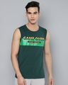 Shop Men's Green Game Over Typography Slim Fit T-shirt-Front