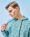 Shop Men's Harbor Gray Garfield Chase Graphic Printed Oversized Hoodies