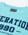 Shop Men's Blue Generation Typography Oversized T-shirt