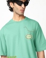 Shop Men's Granite Green Sip Slay Repeat Graphic Printed Oversized T-shirt