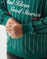 Shop Men's Green Typography Oversized Plus Size Sweatshirt