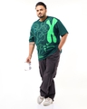 Shop Men's Green Awesome Graphic Printed Oversized Plus Size T-shirt-Full