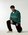 Shop Men's Green Typography Oversized Sweatshirt