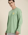 Shop Men's Green Graphic Printed Oversized T-shirt-Design