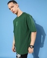 Shop Men's Green Graphic Printed Oversized T-shirt-Design