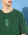 Shop Men's Green Graphic Printed Oversized T-shirt