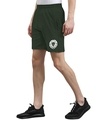 Shop Men's Green Graphic Printed Shorts-Front