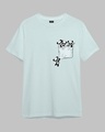 Shop Men's Mint Green Hanging Panda Graphic Printed T-shirt-Full