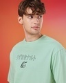 Shop Men's Green Hidden Leaf Naruto Graphic Printed Oversized T-shirt