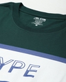 Shop Men's Green Hype Typography Slim Fit T-shirt