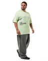 Shop Men's Green I Am Excercising Graphic Printed Oversized Plus Size T-shirt-Full