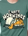 Shop Men's Green I Hate Mornings Graphic Printed T-shirt