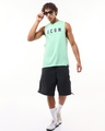 Shop Men's Green Icon Typography Oversized Vest-Full