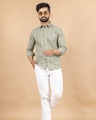 Shop Men's Green Jaipuri Printed Shirt