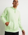 Shop Men's Green Kangaroo Pockets Hoodie-Front