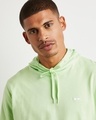 Shop Men's Green Kangaroo Pockets Hoodie-Full