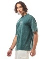 Shop Men's Green Loki Graphic Printed Oversized Acid Wash T-shirt-Full