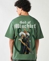 Shop Men's Green Loki Graphic Printed Oversized T-shirt-Front