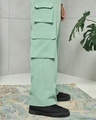 Shop Men's Green Loose Fit Cargo Korean Pants