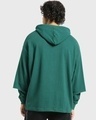 Shop Men's Green Lost Reality Typography Super Loose Fit Hoodie-Full