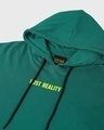 Shop Men's Green Lost Reality Typography Super Loose Fit Hoodie