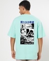 Shop Men's Green Manga War Back Graphic Printed Oversized T-shirt-Design