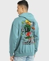 Shop Men's Green Marvin Graphic Printed Oversized Hoodies-Front