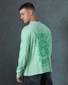 Shop Men's Green Metaverse Graphic Printed Oversized T-shirt-Front