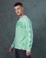 Shop Men's Green Metaverse Graphic Printed Oversized T-shirt-Full
