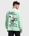 Shop Men's Green Move On Graphic Printed Oversized T-shirt-Design